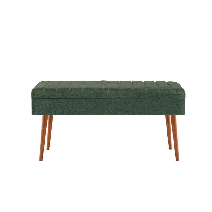 Hanah Home Banco 1070 - 2 Pino Atlántico y Verde 90x46x40 cm